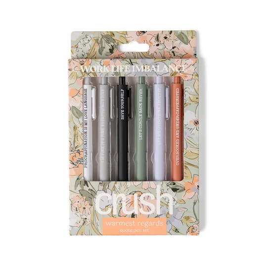Assorted Crush™ Warmest Regards Quote Pen Set, 6pc.